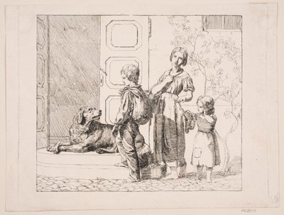Tres niños mendigos de Lorenz Frølich