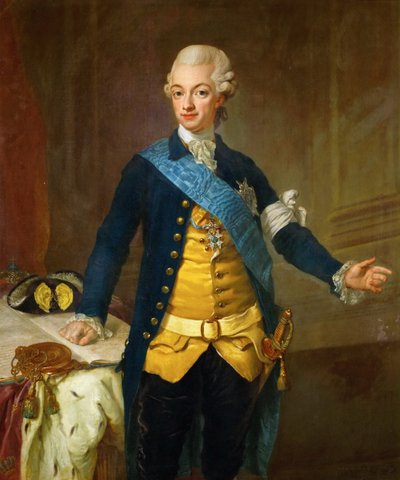 Retrato de Gustavo III de Suecia, 1771 de Lorenz II Pasch