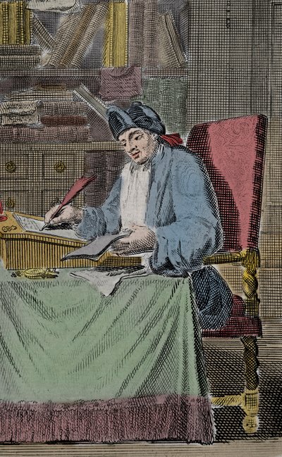 Retrato de Hércules Savinien Cyrano, llamado Cyrano de Bergerac, escritor francés de Lorenz Scherm