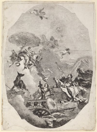 El Triunfo de Marte de Lorenzo Baldissera Tiepolo after Giovanni Battista Tiepolo