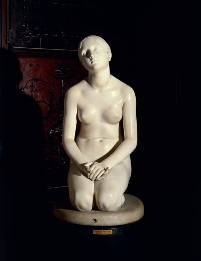 Confianza en Dios, estatua de mármol de Lorenzo Bartolini