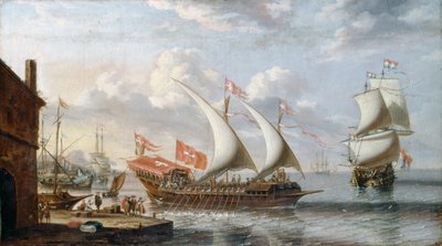 Una galera de Malta, c. 1680 de Lorenzo Castro