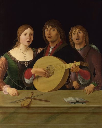 Un concierto. Alrededor de 1485-95 de Lorenzo Costa