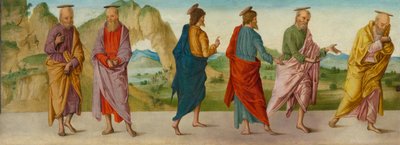 El milagro del catafalco (panel A), circa 1500-1506 de Lorenzo Costa