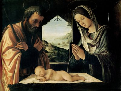 La Natividad, c.1490 de Lorenzo Costa