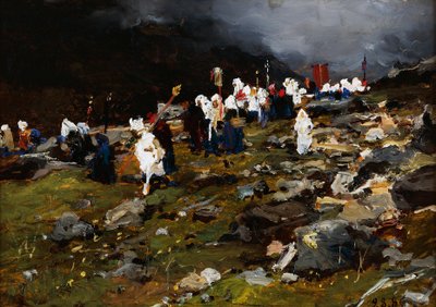 Procesión en alta montaña de Lorenzo Delleani