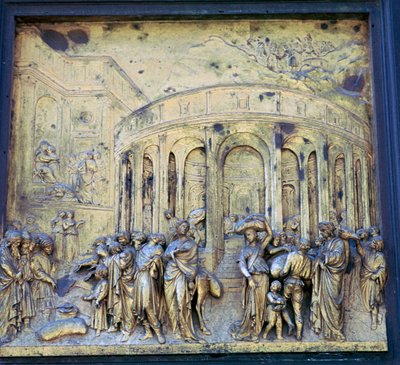 Detalle de las Puertas del Paraíso, siglo XV de Lorenzo Ghiberti