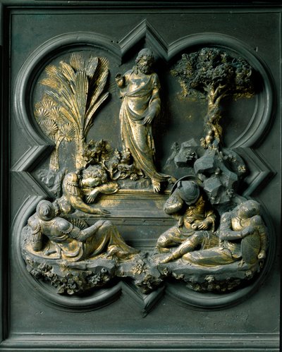 La Resurrección de Cristo, decimonoveno panel de las Puertas Norte del Baptisterio de San Giovanni de Lorenzo Ghiberti