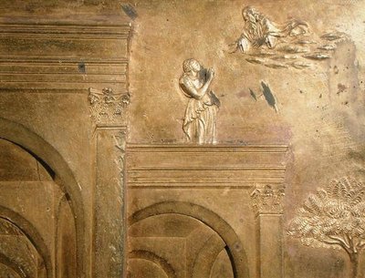 La Historia de Jacob y Esaú, detalle del panel original de las Puertas del Este del Baptisterio de Lorenzo Ghiberti
