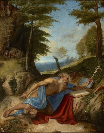 San Jerónimo penitente. Alrededor de 1513 de Lorenzo Lotto
