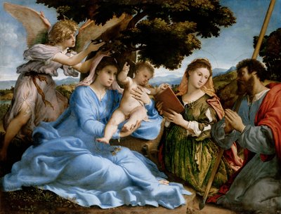 La Virgen con el Niño y los santos Catalina y Tomás (sacra conversazione) de Lorenzo Lotto