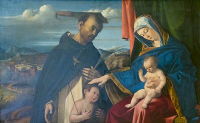 Virgen con el Niño y San Pedro mártir de Lorenzo Lotto