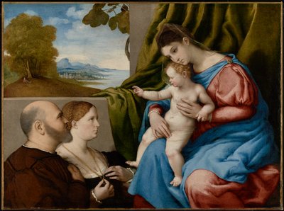 Virgen con el Niño y dos donantes de Lorenzo Lotto