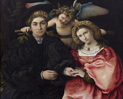 Retrato de Marsilio Cassotti y su Novia Faustina de Lorenzo Lotto