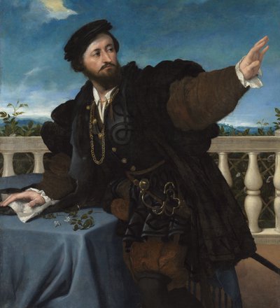 Retrato de un hombre, posiblemente Girolamo Rosati de Lorenzo Lotto