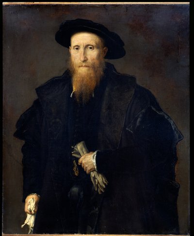Retrato de un caballero anciano con guantes (¿Liberale da Pinedel?) de Lorenzo Lotto