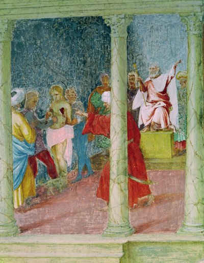 Escenas de la vida de Santa Bárbara, (detalle) de Lorenzo Lotto
