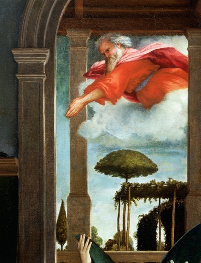 El Padre Eterno (detalle) de Lorenzo Lotto