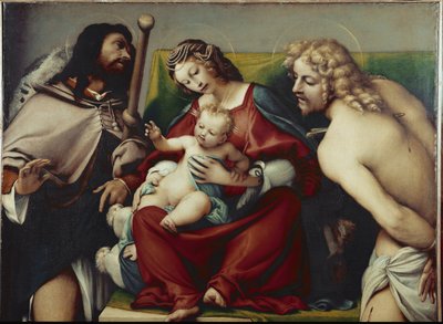 La Virgen y el Niño con San Roque y San Sebastián de Lorenzo Lotto