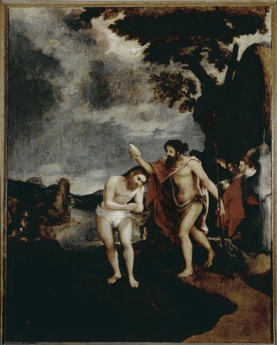 El bautismo de Cristo de Lorenzo Lotto