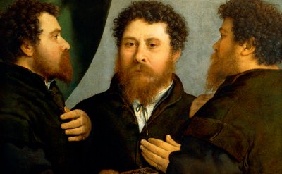 Triple retrato de orfebre de Lorenzo Lotto