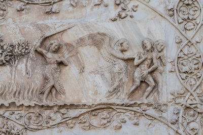 Expulsados del Edén, (detalle) de Lorenzo Maitani
