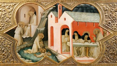 Retablo de la Coronación de la Virgen (detalle) de Lorenzo Monaco