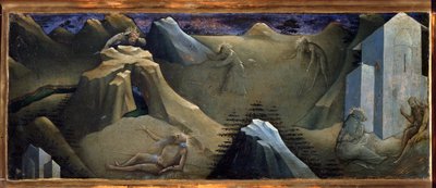Episodio de la vida de San Onofrio. Pintura de Lorenzo Monaco (1370-1423) de Lorenzo Monaco