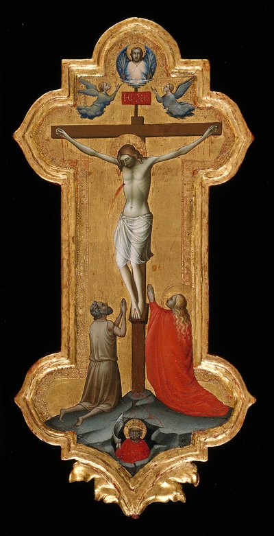 Cruz Procesional con Santa María Magdalena y un Ermitaño Bendito, 1392-95 de Lorenzo Monaco