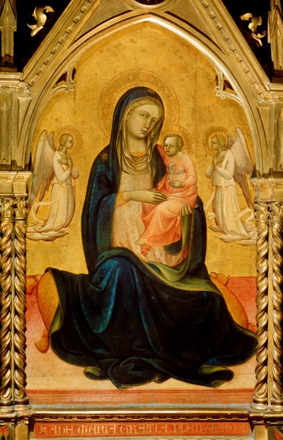 La Virgen y el Niño con ángeles Madonna de la Humildad, c1408-c1410 de Lorenzo Monaco