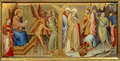 El encuentro entre Santiago el Mayor y Hermógenes su mártir de Lorenzo Monaco
