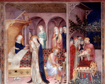 Nacimiento de San Juan Bautista y circuncisión de Lorenzo Salimbeni