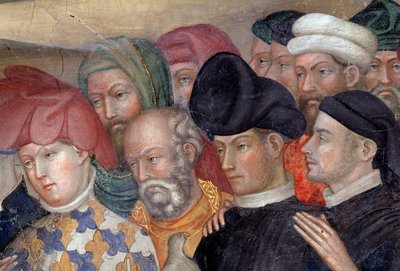 San Juan Bautista bautizando a Jesús, detalle de Lorenzo Salimbeni