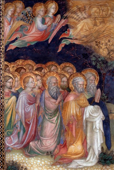 El bautismo de Jesús por San Juan Bautista (detalle) de Lorenzo Salimbeni