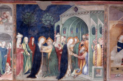 La visitación de María a Santa Isabel y San Zacarías de Lorenzo Salimbeni