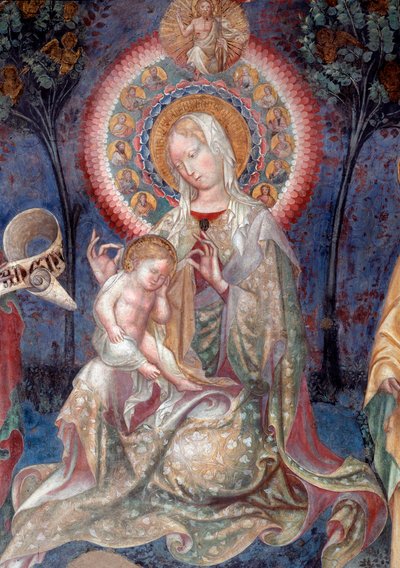 La Virgen y el Niño con San Juan Bautista y Santiago el apóstol (detalle) de Lorenzo Salimbeni
