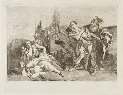 Rinaldo dejando a Armida de Lorenzo Tiepolo