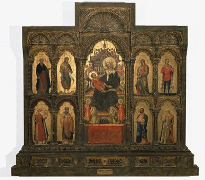 Madonna y Niño con Santos - Políptico de Lorenzo Veneziano