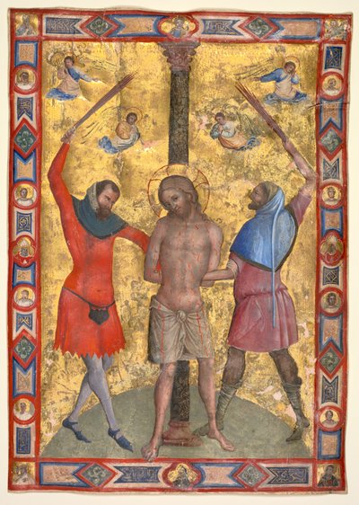 Miniatura de una Mariegola: La Flagelación de Lorenzo Veneziano
