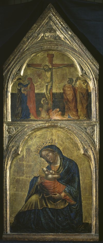 Virgen y Niño con una Crucifixión de Lorenzo Veneziano