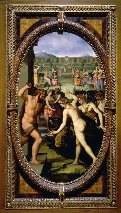 Hércules matando al dragón de las Hespérides, 1572 de Lorenzo dello Sciorina