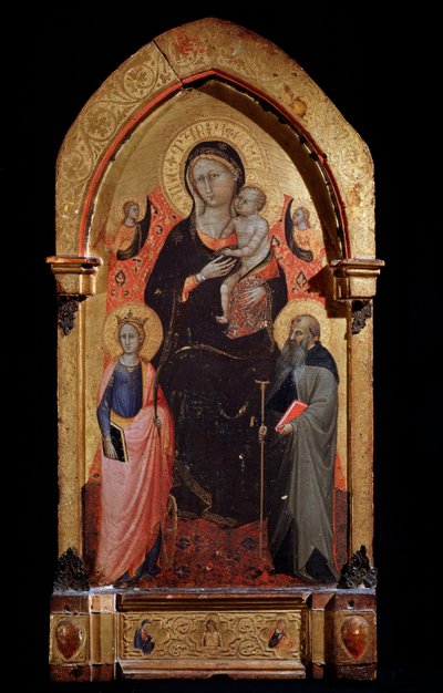 Virgen y Niño con Santa Catalina de Alejandría, San Antonio el Grande y Ángeles de Lorenzo di Bicci