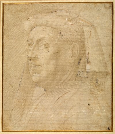 Busto de un hombre con caperuza de Lorenzo di Credi