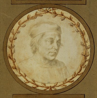 Busto de hombre con casquete ... de Lorenzo di Credi