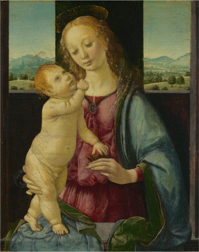 Madonna y el Niño con una granada de Lorenzo di Credi