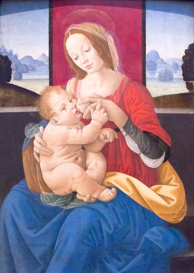 Virgen con el Niño (óleo sobre madera) de Lorenzo di Credi