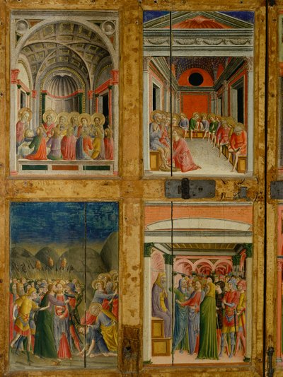 Relicario de las puertas de Santa Maria della Scala. panel interior de Lorenzo di Pietro Vecchietta