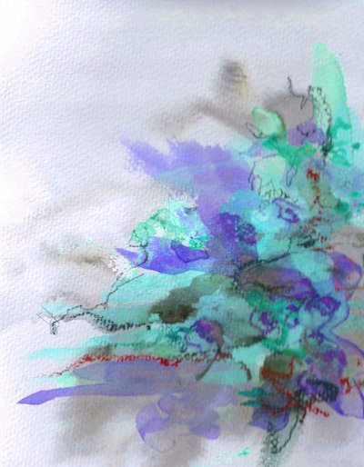 Abstracción en azul violeta de Lori Ann Folz