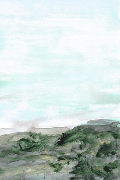 Paisaje costero verde y tranquilo de Lori Ann Folz