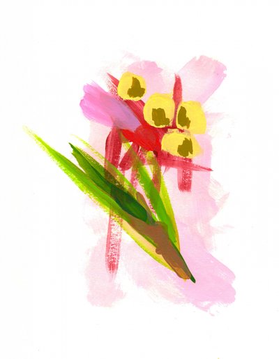 Flores abstractas de colores vivos de Lori Ann Folz